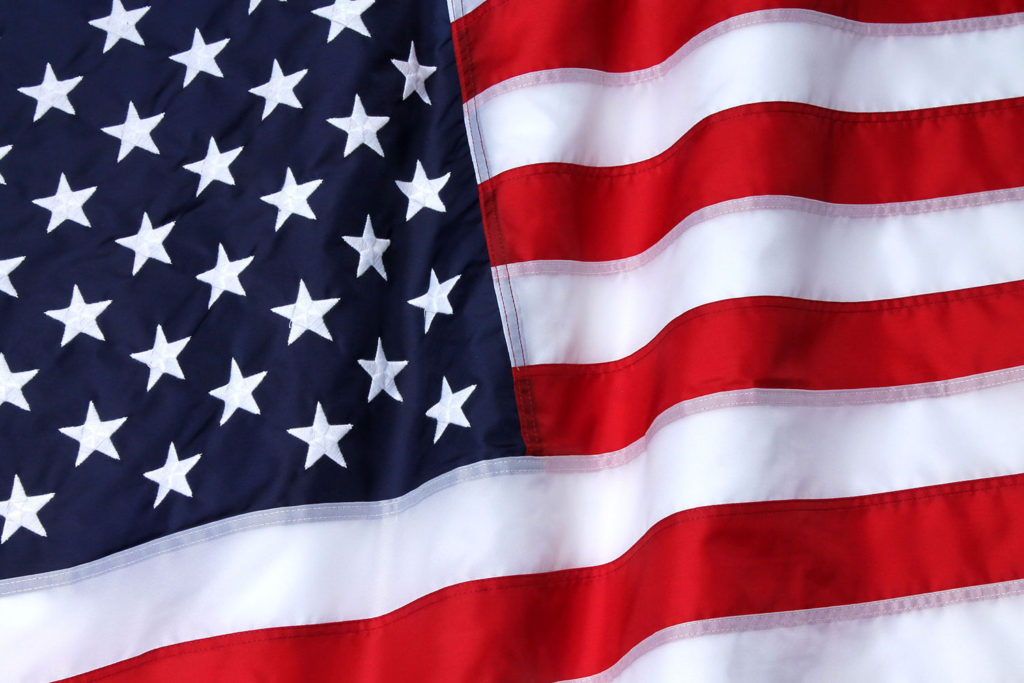 Nylon American Flag closeup