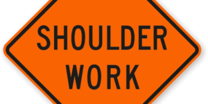 Shoulder Work Sign X W21 5