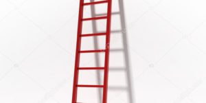 depositphotos 15797001 stock photo red ladder near white wall